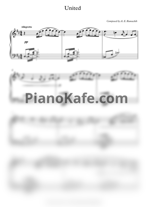 Ноты Arseny Rumachik - United - PianoKafe.com
