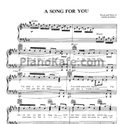 Ноты Leon Russell - A song for you