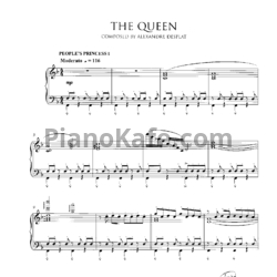 Ноты Alexandre Desplat - The queen - предпросмотр