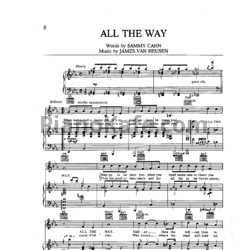 Ноты Frank Sinatra - All the way - предпросмотр