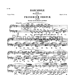 Ноты Ф. Шопен - Баркарола фа-диез мажор (OP. 60) - предпросмотр