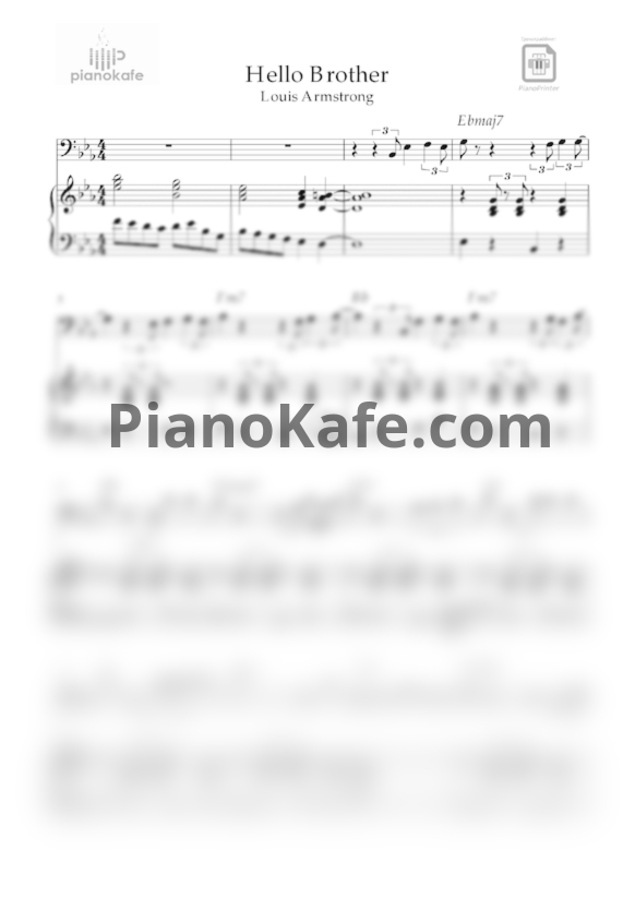 Ноты Louis Armstrong - Hello brother - PianoKafe.com