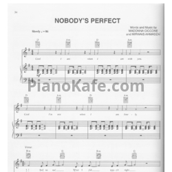 Ноты Madonna - Nobody's perfect - предпросмотр