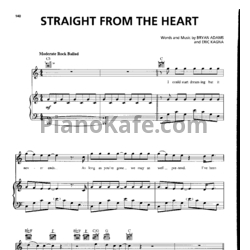 Ноты Bryan Adams - Straight from the heart - предпросмотр