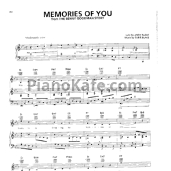 Ноты Eubie Blake - Memories of you