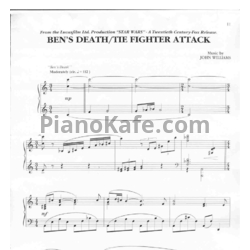 Ноты John Williams - Ben's death / The fighter attack - предпросмотр