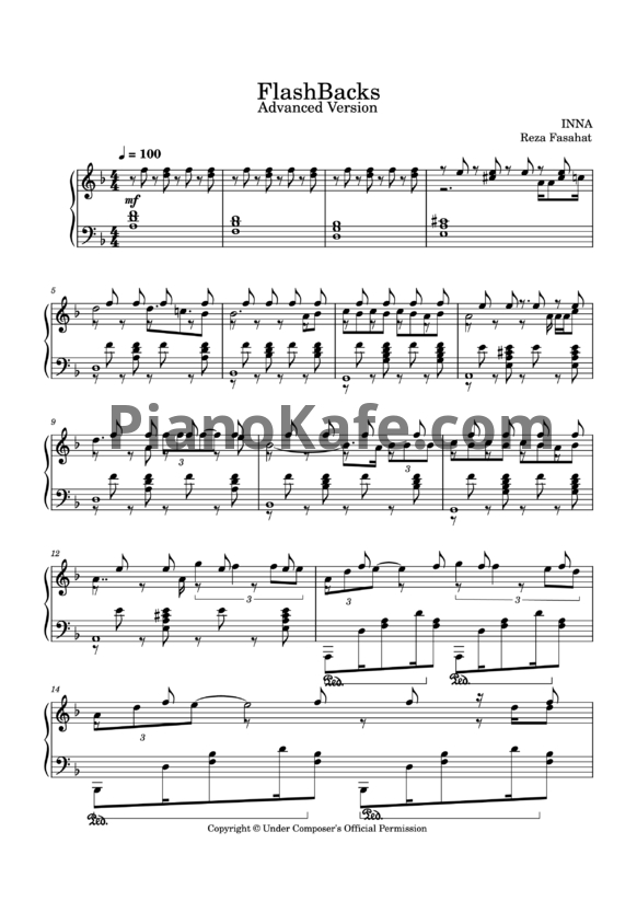 Ноты Inna - Flashbacks - PianoKafe.com