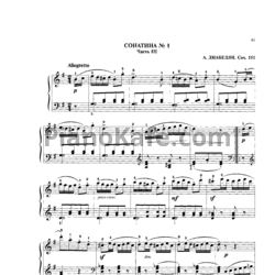 Ноты А. Диабелли - Сонатина №1 (Часть 3) Соч. 151 - предпросмотр