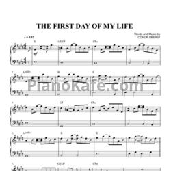 Ноты Bright Eyes - First day of my life - предпросмотр
