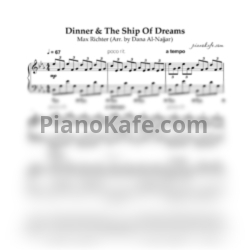 Ноты Max Richter Piece - Dinner & the ship of sreams (Piano cover) - предпросмотр