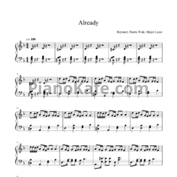 Ноты Beyonce, Shatta Wale, Major Lazer - Already - предпросмотр