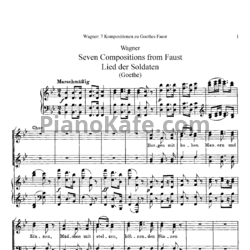 Ноты Р. Вагнер - 7 песен из "Фауста" И. В. фон Гёте (WWV 15) (Op.5) - предпросмотр