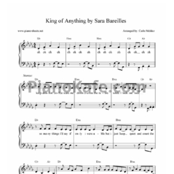 Ноты Sara Bareilles - King of anything - предпросмотр