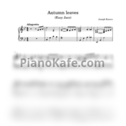 Ноты Joseph Kosma - Autumn leaves (Easy jazz) - предпросмотр