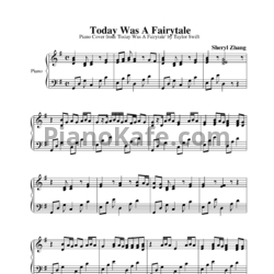 Ноты Taylor Swift - Today was a fairytale - предпросмотр