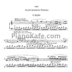 Ноты Erik Satie - Avant dernieres pensees - предпросмотр