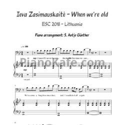 Ноты Ieva Zasimauskaitè - When we're old (Lithuania)