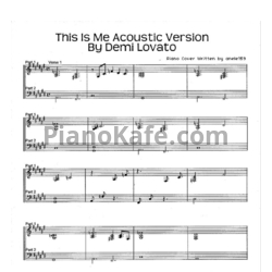 Ноты Demi Lovato - This is me (Acoustic) - предпросмотр