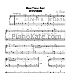 Ноты John Lennon - Here there and everywhere - предпросмотр