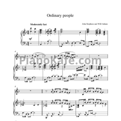 Ноты John Legend - Ordinary people - предпросмотр