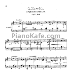 Ноты Геза Хорват - Испанская серенада (Op. 70, №3) - предпросмотр