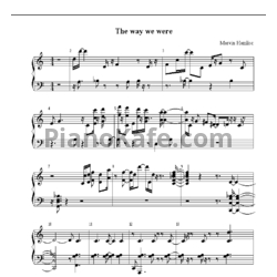 Ноты Barbra Streisand - The way we were - предпросмотр