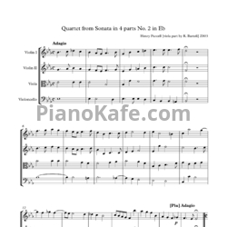 Ноты Генри Пёрселл - Квартет из сонаты в четырех частях № 2 ми-бемоль мажор (Z 803) - предпросмотр