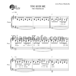 Ноты The Veronicas - You ruin me