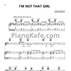 Ноты Stephen Schwartz - I'm not that girl - предпросмотр