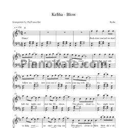 Ноты Ke$ha - Blow