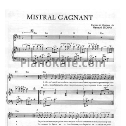 Ноты Lara Fabian - Mistral Gagnant - предпросмотр