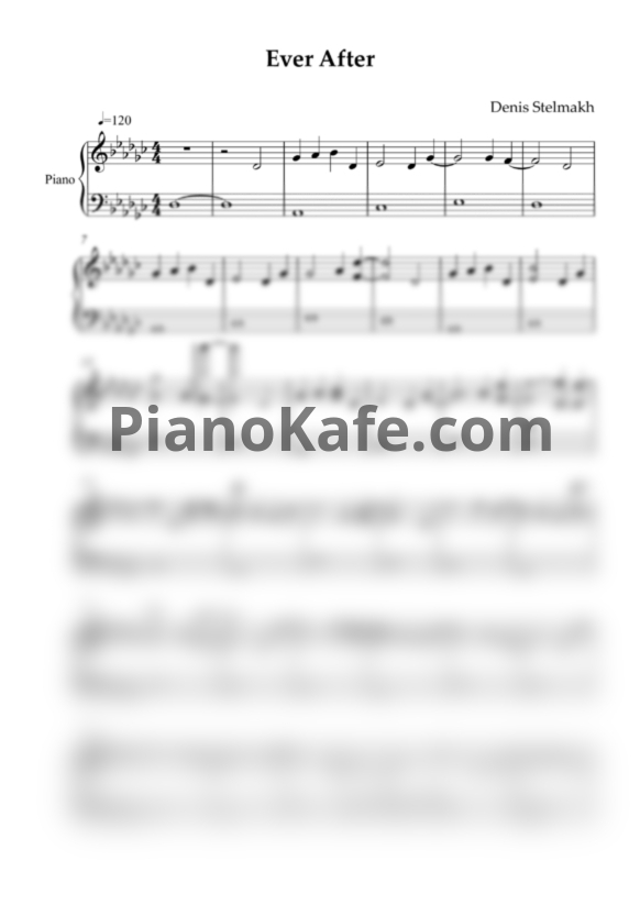 Ноты Denis Stelmakh - Ever after - PianoKafe.com