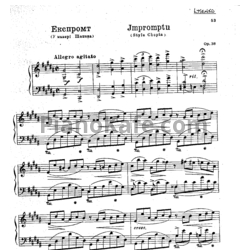 Ноты Николай Лысенко - Экспромт в стиле Шопена (Op. 38) - предпросмотр