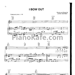 Ноты Whitney Houston - I bow out - предпросмотр