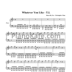 Ноты T.I. - Whatever You Like