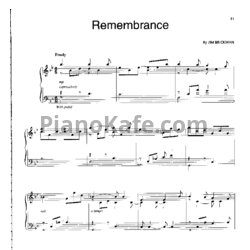 Ноты Jim Brickman - Remembrance - предпросмотр