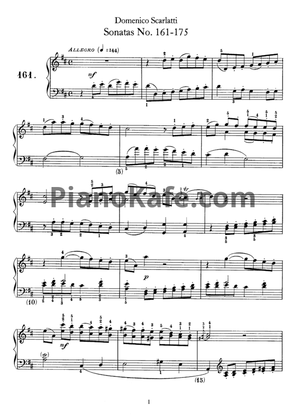 Ноты Д. Скарлатти - Сонаты K161-175 - PianoKafe.com