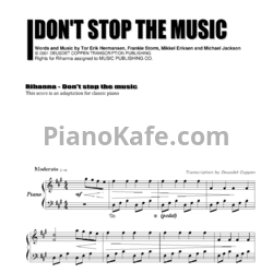 Ноты Rihanna - Don't stop the music - предпросмотр