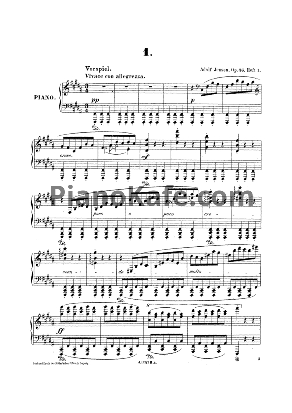 Ноты А. Йенсен - Лендлер из Берхтесгадена  (Op. 46) - PianoKafe.com