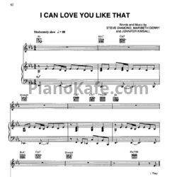 Ноты All 4 One - I can love you like that