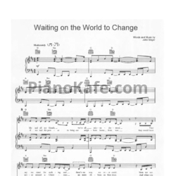 Ноты John Mayer - Waiting on the world to change - предпросмотр
