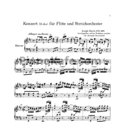 Ноты Йозеф Гайдн - Концерт ре мажор для флейты и фортепиано - предпросмотр