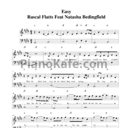 Ноты Rascal Flatts ft. Natasha Bedingfield - Easy - предпросмотр