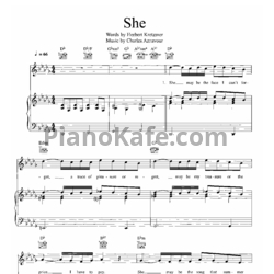 Ноты Charles Aznavour - She (Версия 3) - предпросмотр