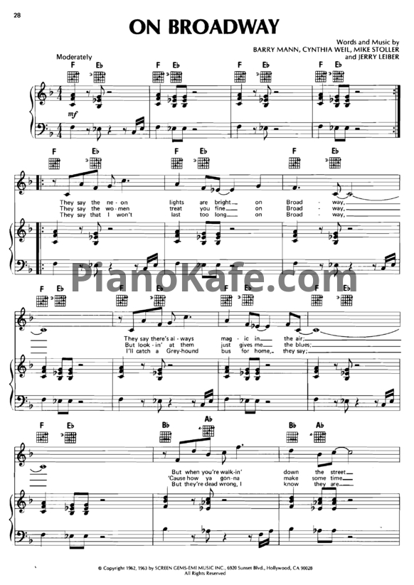 Ноты George Benson - On broadway - PianoKafe.com