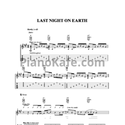 Ноты Green Day - Last night on earth - предпросмотр
