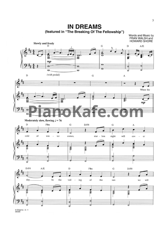 Ноты Howard Shore - The fellowship of the rings (Songbook) - PianoKafe.com