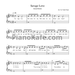 Ноты Jason Derulo - Savage love - предпросмотр