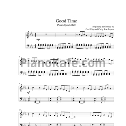Ноты Owl City feat. Carly Rae Jepsen - Good time (Версия 2) - предпросмотр