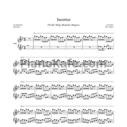 Ноты Yuki Kajiura - Incertus - предпросмотр